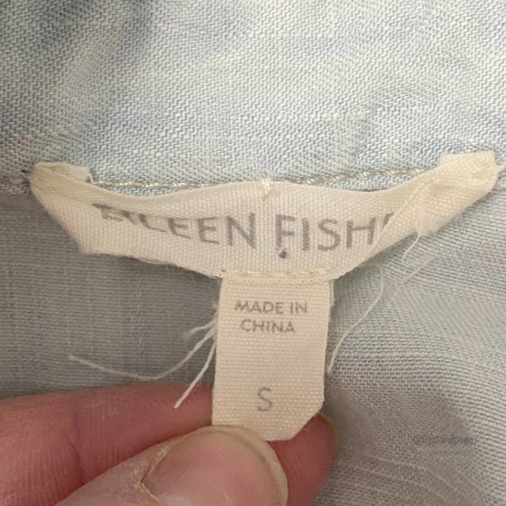 Eileen Fisher Blue Denim Tunic  Shirt Dress S EUC - Picture 3 of 6